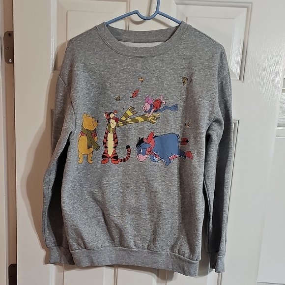 Disney Tops - Disney Winnie the Pooh and Friends Medium Grey Sweatshirt Vintage 90s Classic